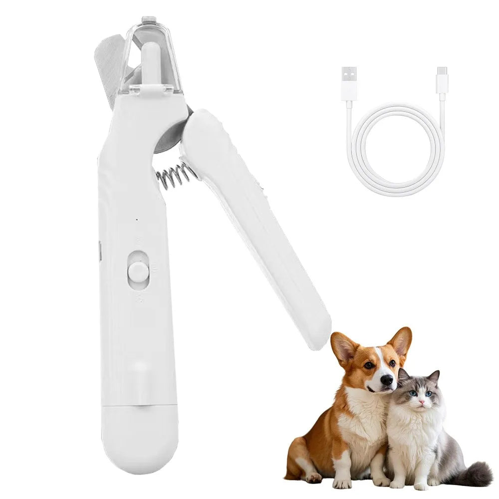 Coupe-griffes LED + Ponceuse pour chiens et Chats Avec Lumière LED- Evite Bléssures et Saignements