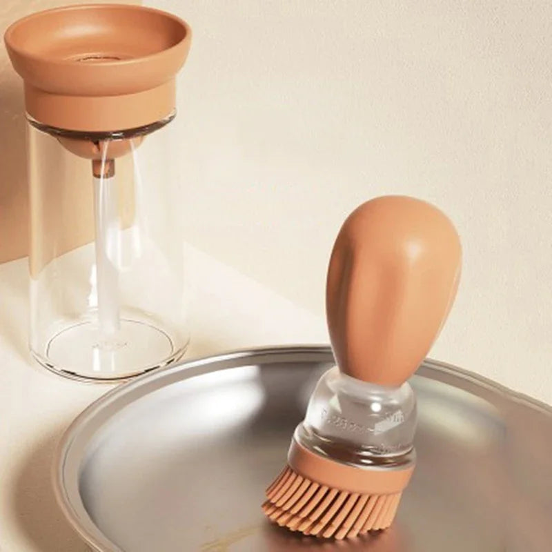 Distributeur d'Huile de Cuisine en Verre avec Pinceau en Silicone