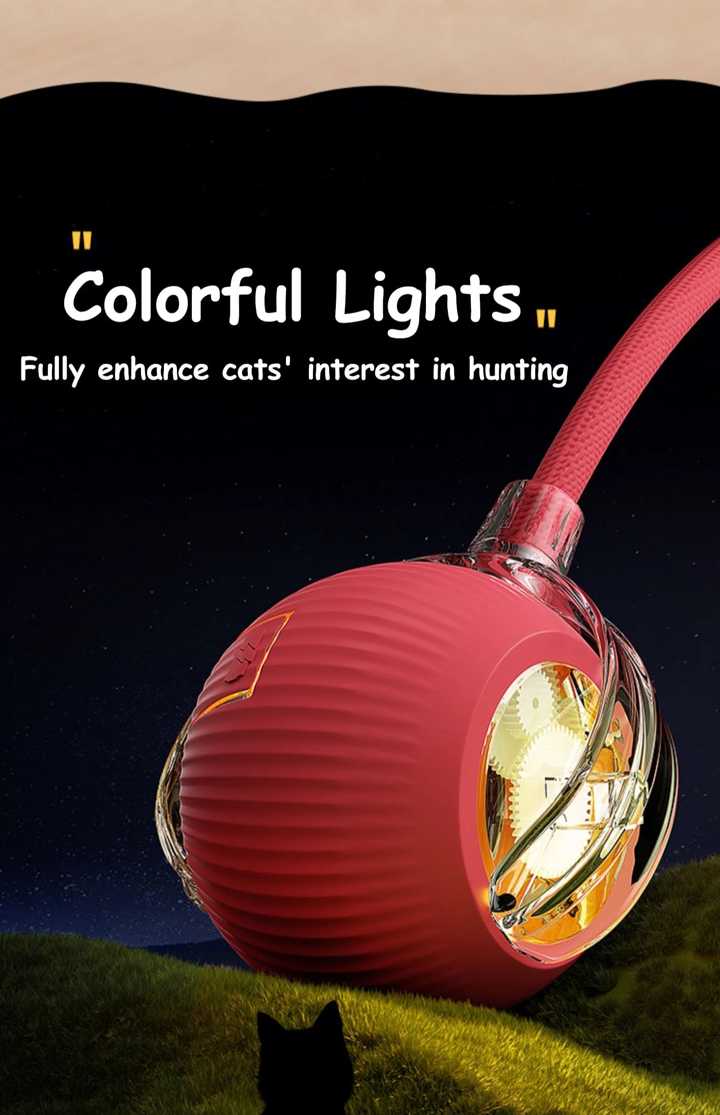Jouet Interactif pour Chat- Balle Roulante Automatique- Rechargeable- Reproduit les Mouvements des souris !