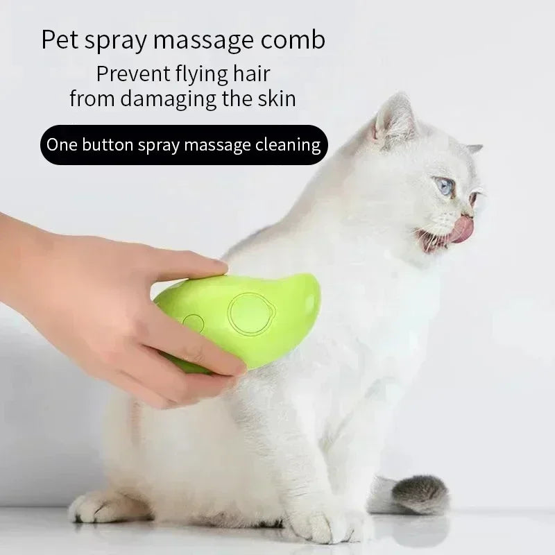 Brosse à Vapeur Pour Chats et Chiens- Avec Réservoir d'Eau et d'Huile Essentielle