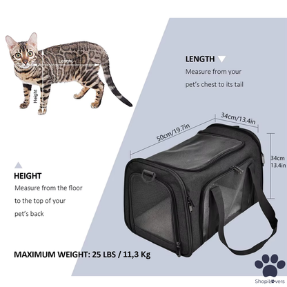 Sac de Transport Aérien pour Chien & Chat –  Robuste et Confortable