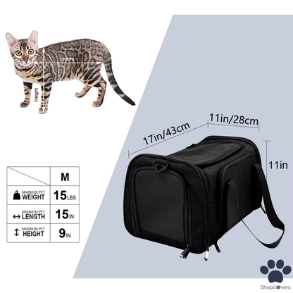 Sac de Transport Aérien pour Chien & Chat –  Robuste et Confortable