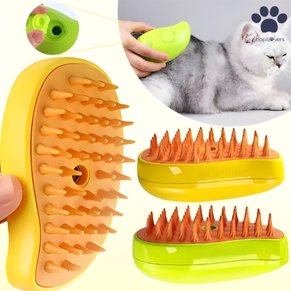 Brosse à Vapeur Pour Chats et Chiens- Avec Réservoir d'Eau et d'Huile Essentielle