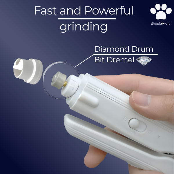 Coupe-griffes LED + Ponceuse pour Chiens et Chats Avec Lumière LED- Evite Bléssures et Saignements