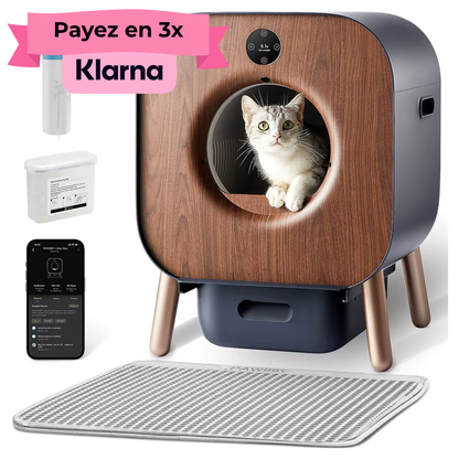 Bac à Litière DESIGN Connectée - Haut de Gamme qui Révolutionne Le Quotidien