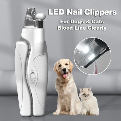 Coupe-griffes pour chiens et Chats Avec Lumière LED- Evite Bléssures et Saignements