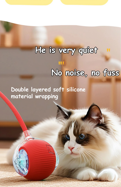 Jouet Interactif pour Chat- Balle Roulante Automatique- Rechargeable- Reproduit les Mouvements des souris !