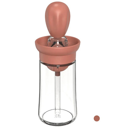Distributeur d'Huile de Cuisine en Verre avec Pinceau en Silicone