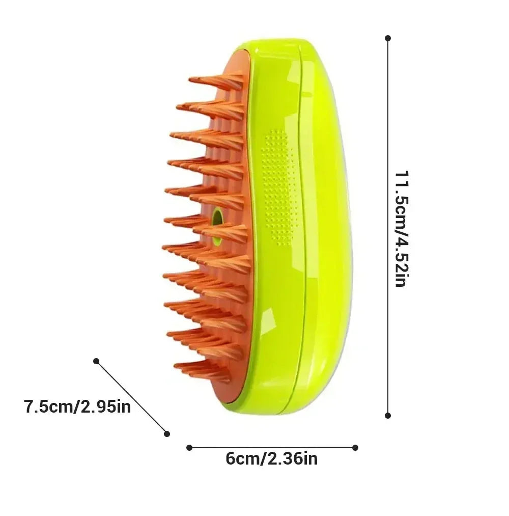Brosse à Vapeur Pour Chats et Chiens- Avec Réservoir d'Eau et d'Huile Essentielle