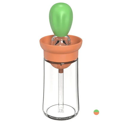 Distributeur d'Huile de Cuisine en Verre avec Pinceau en Silicone