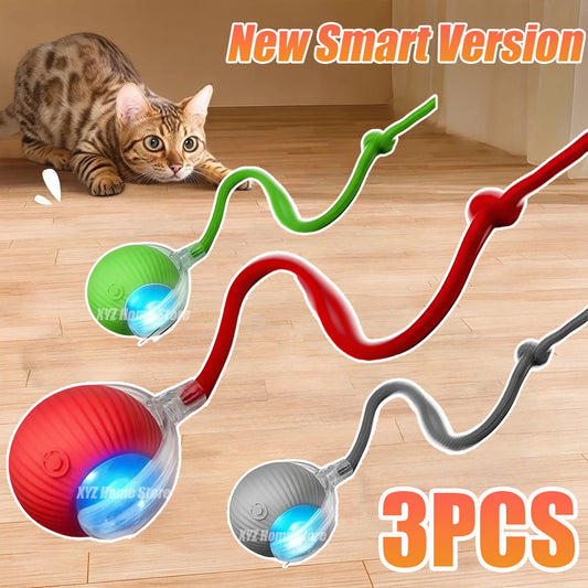 Jouet Interactif pour Chat- Balle Roulante Automatique- Rechargeable- Reproduit les Mouvements des souris !