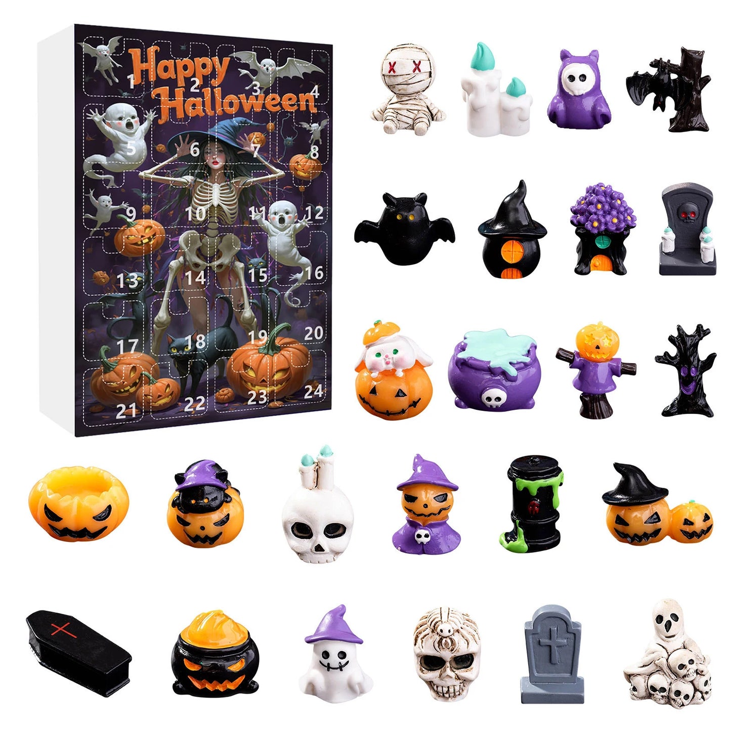 Calendrier de l'Avent Halloween 2025 avec 24 surprises d'horreur