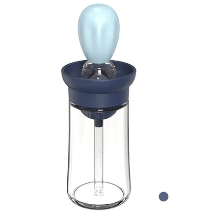 Distributeur d'Huile de Cuisine en Verre avec Pinceau en Silicone