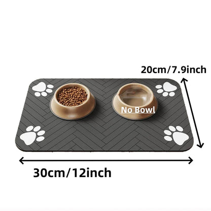 Tapis de gamelle imperméable pour Chats & Chiens – Absorbant, Antidérapant et Facile à Nettoyer 🐾