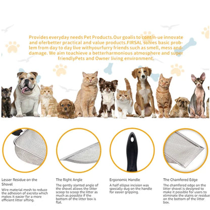 Pelle à sable en Acier Inoxydable pour Chat à Pores fins 2 x 2 (mm)