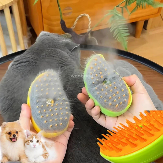 Brosse à Vapeur Pour Chats et Chiens- Avec Réservoir d'Eau et d'Huile Essentielle