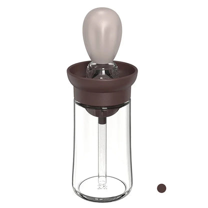 Distributeur d'Huile de Cuisine en Verre avec Pinceau en Silicone