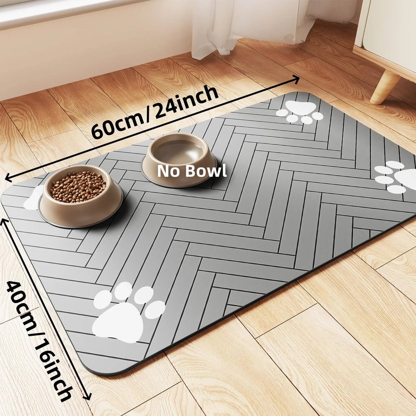 Tapis de gamelle imperméable pour Chats & Chiens – Absorbant, Antidérapant et Facile à Nettoyer 🐾
