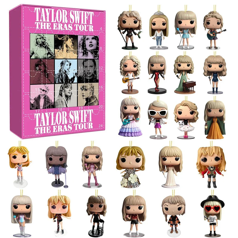 Calendrier de l'Avent Taylor 2025 avec pendentif 2D surprises ! Acrylique 2D à suspendre- Noel 2025