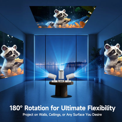 Projecteur Portable Magcubic HY300 Pro+ 4K Android 11 8000 Lumens WiFi 6 BT5.4 Cinéma Extérieur Haut-parleur HiFi 5 W Prise en charge HD 720P