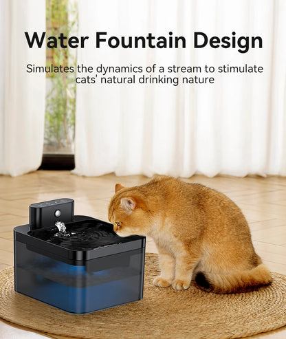 Fontaine à Eau Sans Fil 2,2 L – Smart, Silencieuse & Sans Câbles