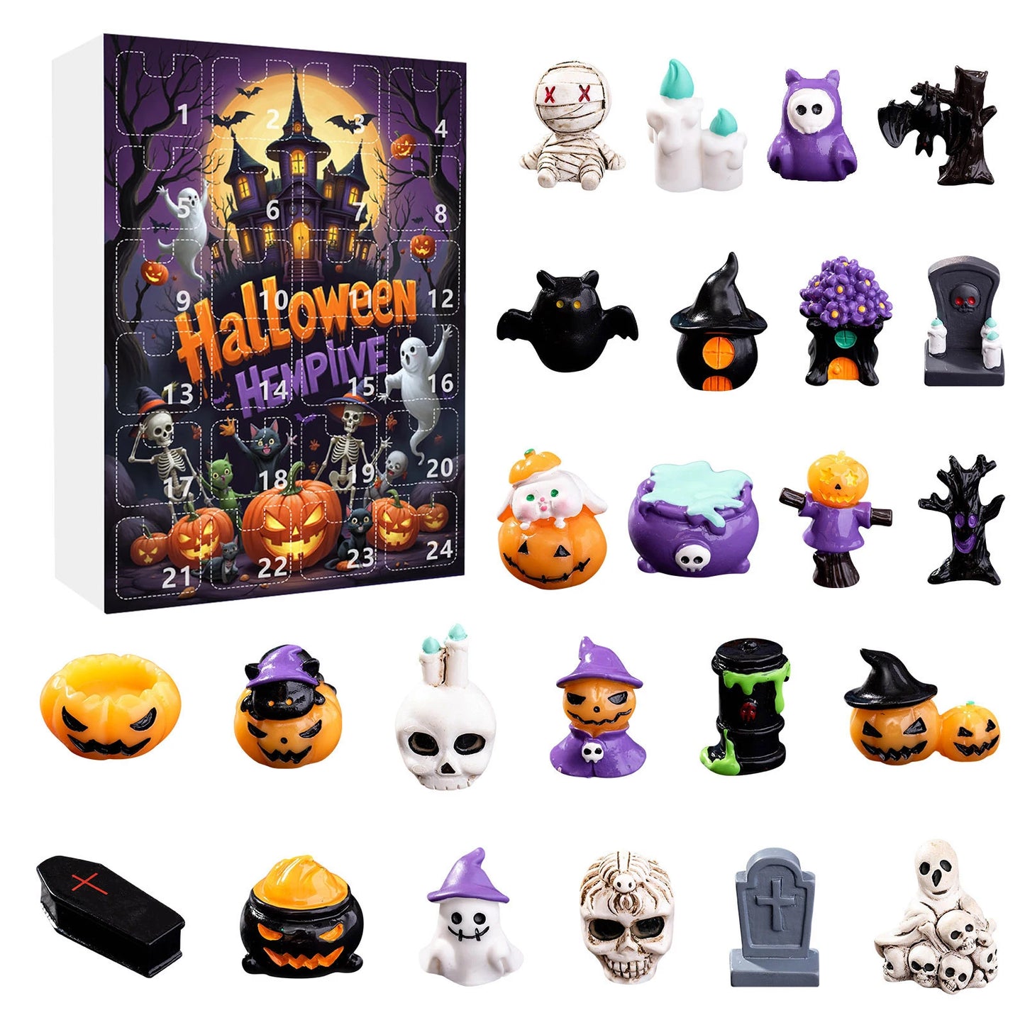 Calendrier de l'Avent Halloween 2025 avec 24 surprises d'horreur