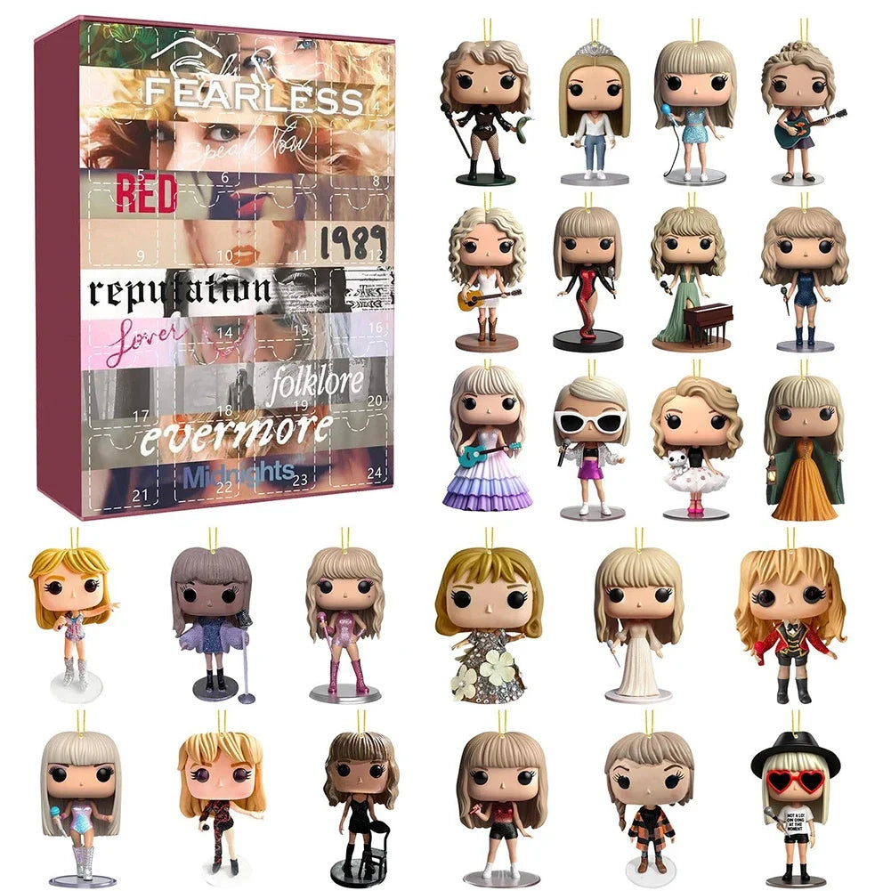 Calendrier de l'Avent Taylor 2025 avec pendentif 2D surprises ! Acrylique 2D à suspendre- Noel 2025