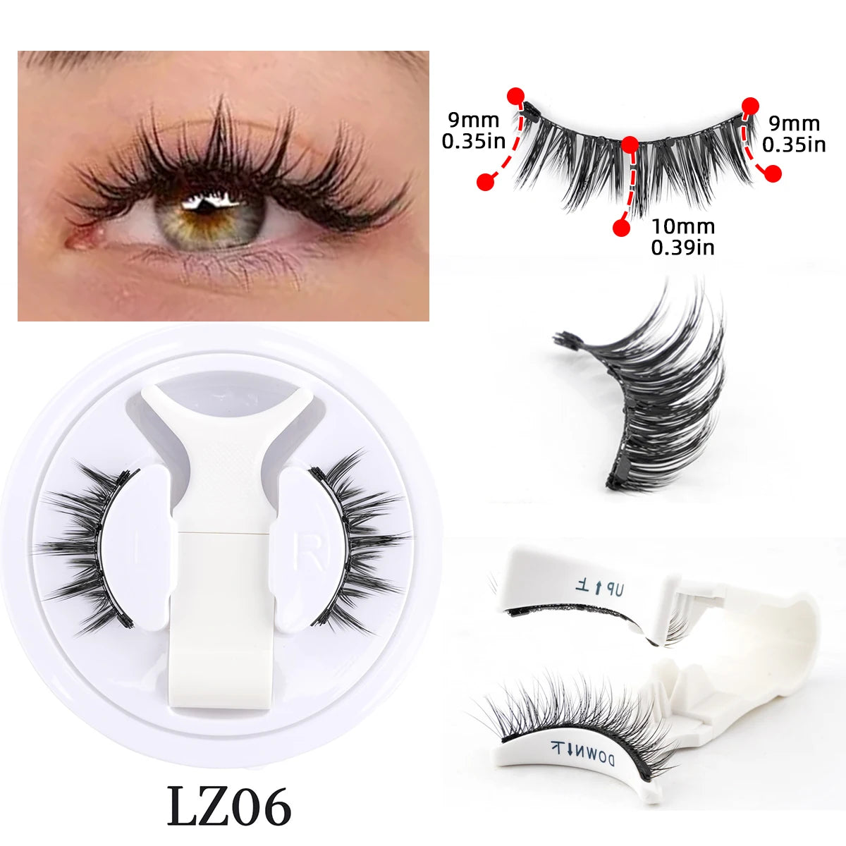 Pair de Cils Magnétiques Réutilisables- 5 Options au Choix (Pince Inclue)