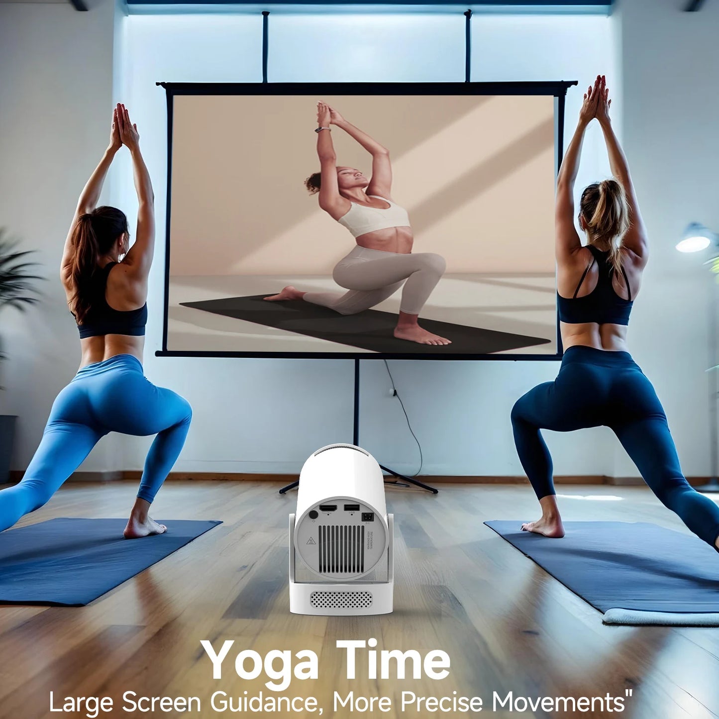 Projecteur Portable Magcubic HY300 Pro+ 4K Android 11 8000 Lumens WiFi 6 BT5.4 Cinéma Extérieur Haut-parleur HiFi 5 W Prise en charge HD 720P