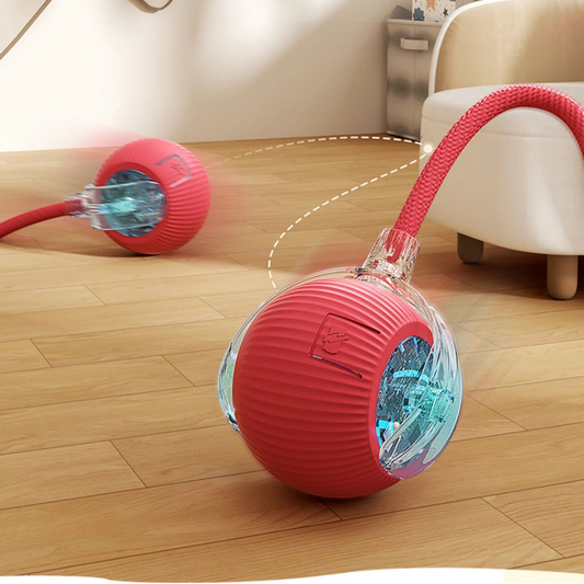 Jouet Interactif pour Chat- Balle Roulante Automatique- Rechargeable- Reproduit les Mouvements des souris !
