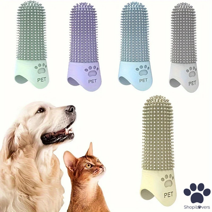 Brosse à Dents en Silicone 360°- Pour Chats & Chiens