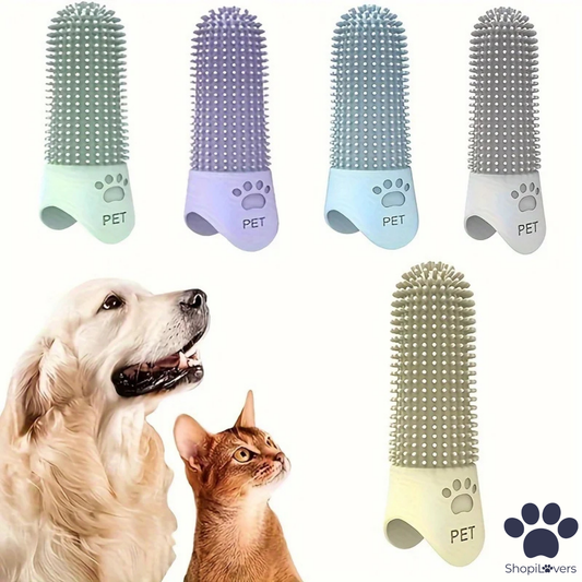 Brosse à Dents en Silicone 360°- Pour Chats & Chiens