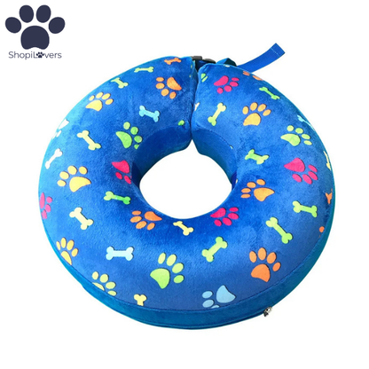 Collier Donut Gonflable Chiens- Alternative au Cône Elizabeth-Post-Opératoire Super Confort
