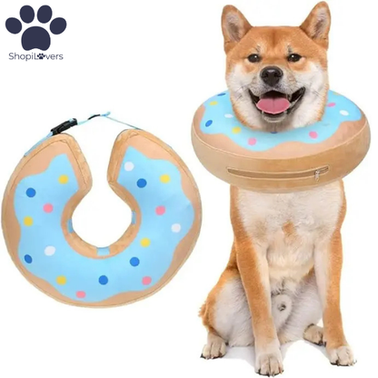 Collier Donut Gonflable Chiens- Alternative au Cône Elizabeth-Post-Opératoire Super Confort