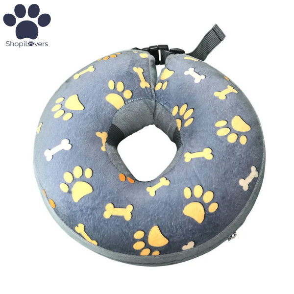 Collier Donut Gonflable Chiens- Alternative au Cône Elizabeth-Post-Opératoire Super Confort