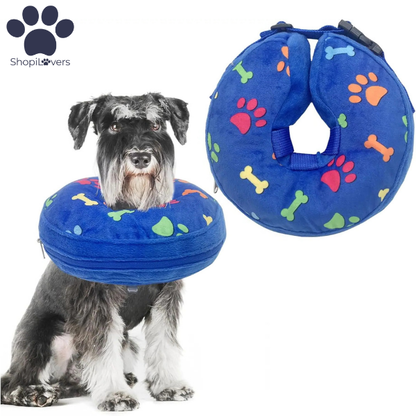 Collier Donut Gonflable Chiens- Alternative au Cône Elizabeth-Post-Opératoire Super Confort