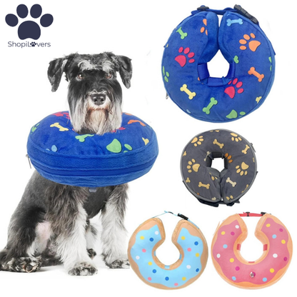 Collier Donut Gonflable Chiens- Alternative au Cône Elizabeth-Post-Opératoire Super Confort