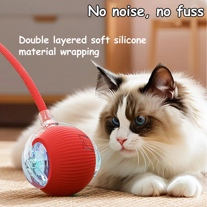 Jouet Interactif pour Chat- Balle Roulante Automatique- Rechargeable- Reproduit les Mouvements des souris !