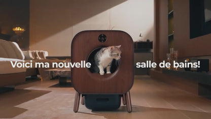 Bac à Litière DESIGN Connectée - Haut de Gamme qui Révolutionne Le Quotidien